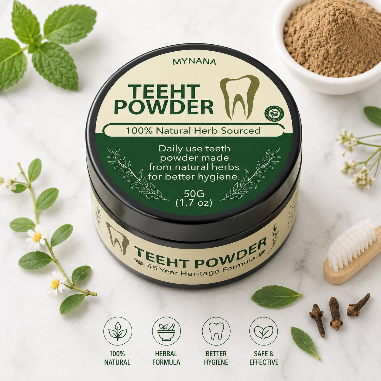 MYNANA TEETH WHITENING POWDER