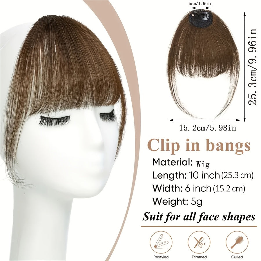 Natural Look Front Bangs for Girls – Clip-In Hair Fringe