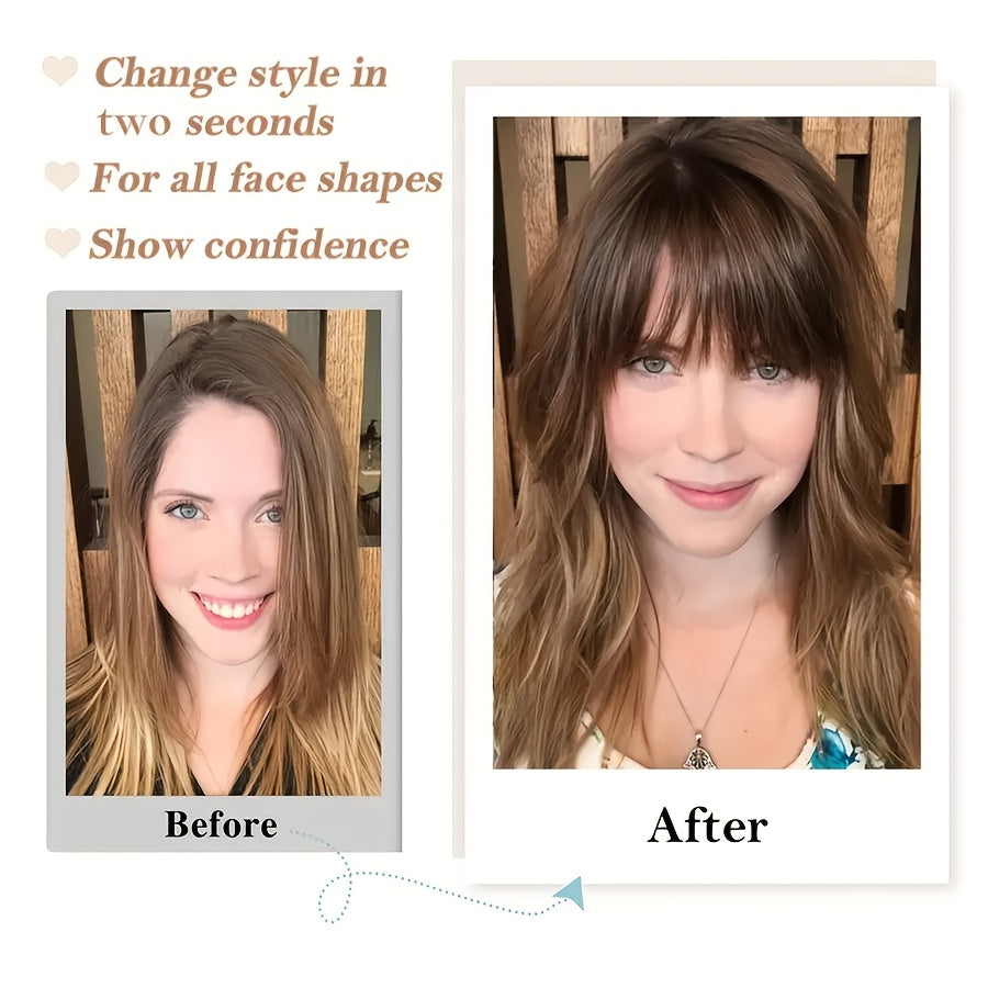 Natural Look Front Bangs for Girls – Clip-In Hair Fringe